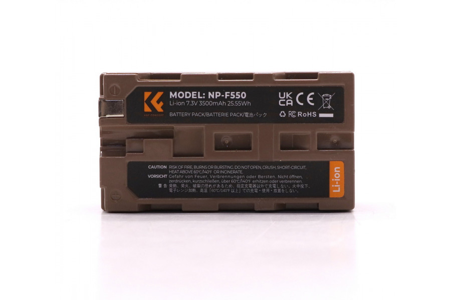 Перезаряжаемый аккумулятор K&F Concept NP-F550 3500mAh KF28.0035 (Type-C)