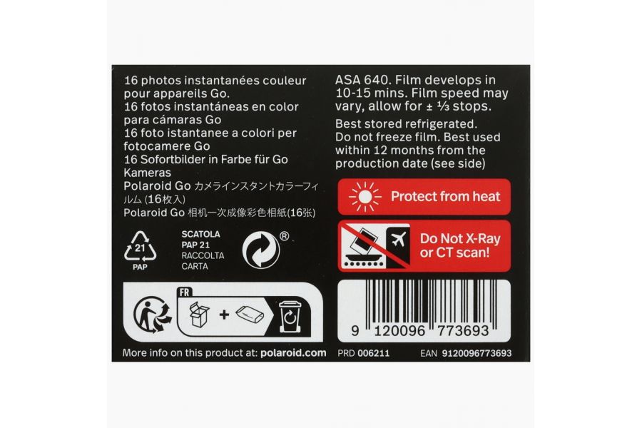 Картридж Polaroid Color Film Go Black Frame Double Pack ( 16 кадров)