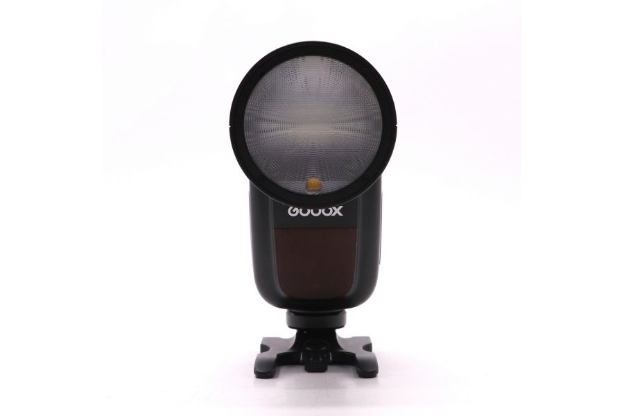 Фотовспышка Godox V1 C для камер Canon в упаковке