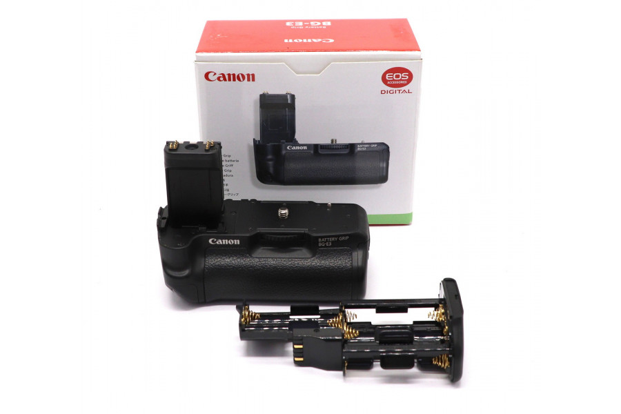 Удобная батарейная ручка Canon BG-E3 в упаковке