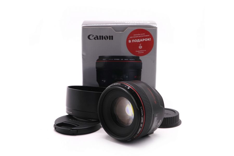 Объектив Canon EF 50mm f/1.2L USM в упаковке