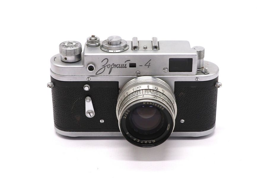 Фотоаппарат советский Зоркий 4 + Юпитер-8 silver