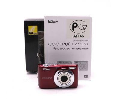 Фотоаппарат цифровой Nikon Coolpix L22 в упаковке