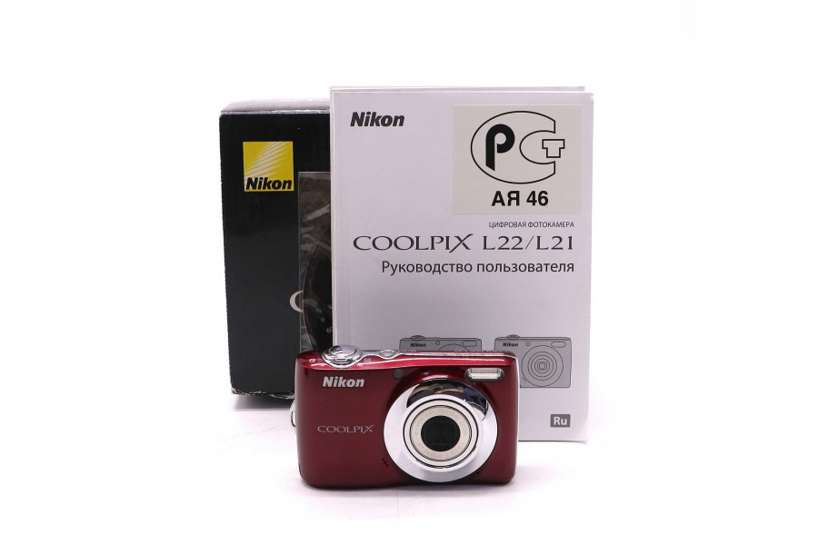 Фотоаппарат цифровой Nikon Coolpix L22 в упаковке