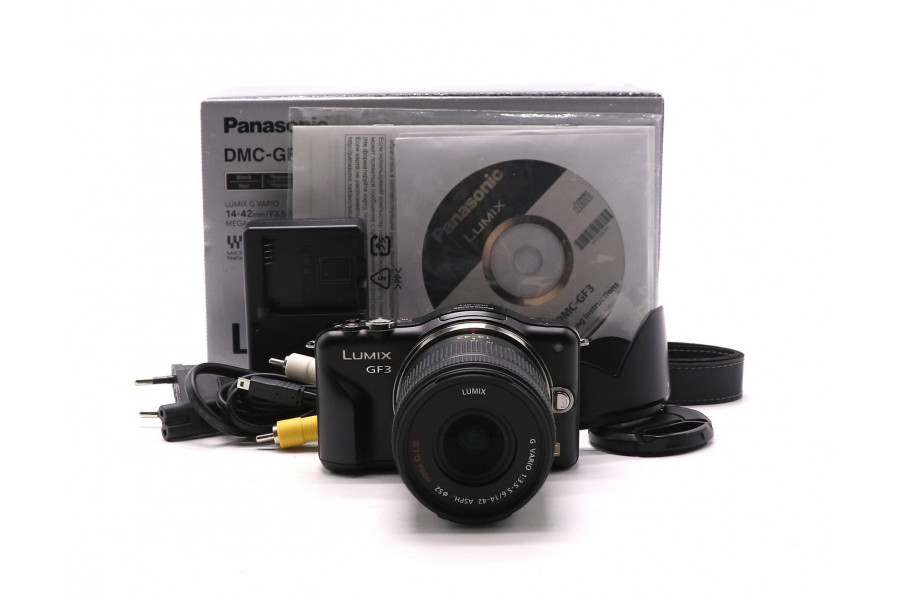 Panasonic Lumix DMC-GF3K kit в упаковке (пробег 5115 кадров)
