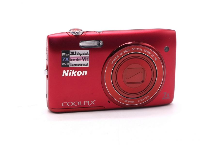 Компактный фотоаппарат Nikon Coolpix S3500 red