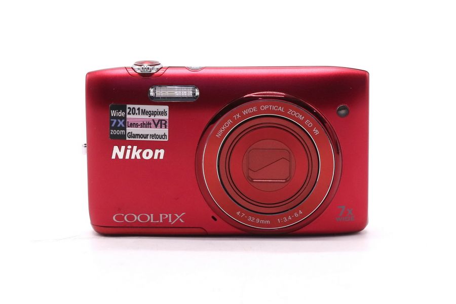 Компактный фотоаппарат Nikon Coolpix S3500 red