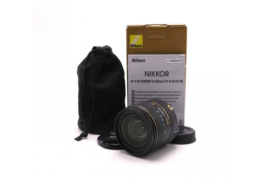Объектив Nikon 16-80mm f/2.8-4E ED VR AF-S DX Nikkor в упаковке