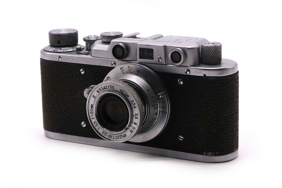 Камера Зоркий + Индустар-22 П ранний (СССР, 1952)