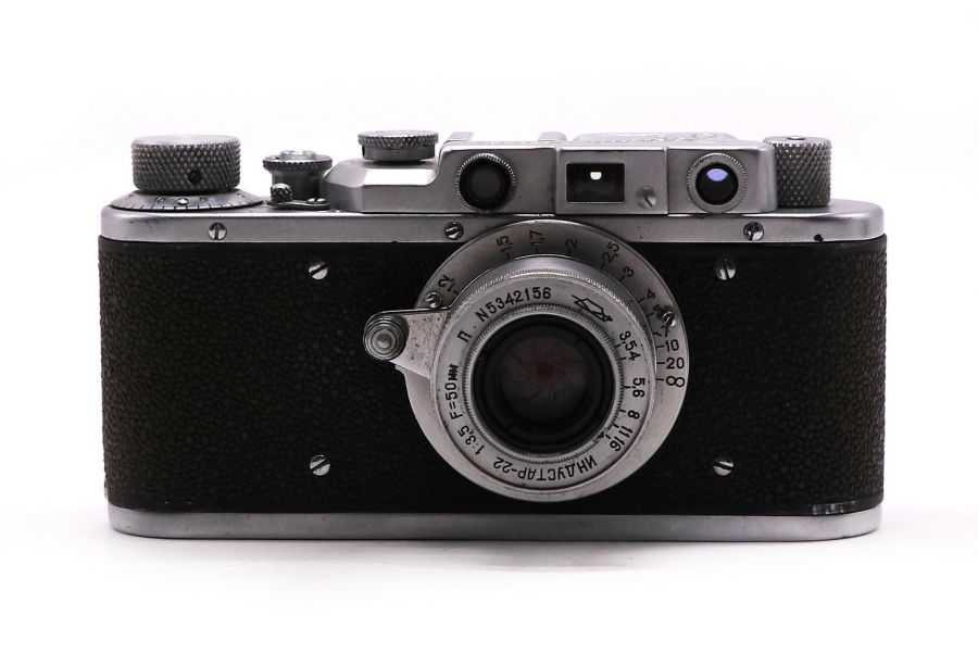 Камера Зоркий + Индустар-22 П ранний (СССР, 1952)