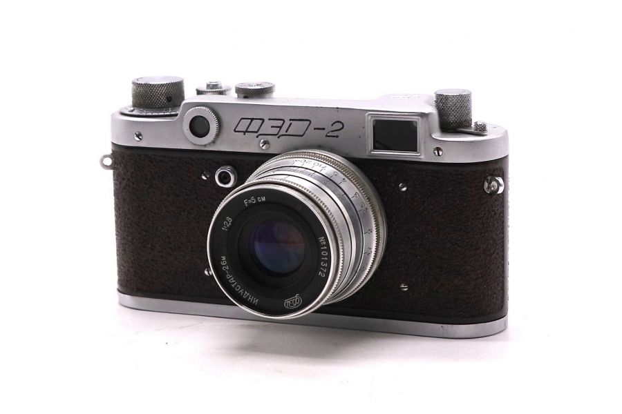 Редкий фотоаппарат Фэд 2 с красным корпусом (СССР)