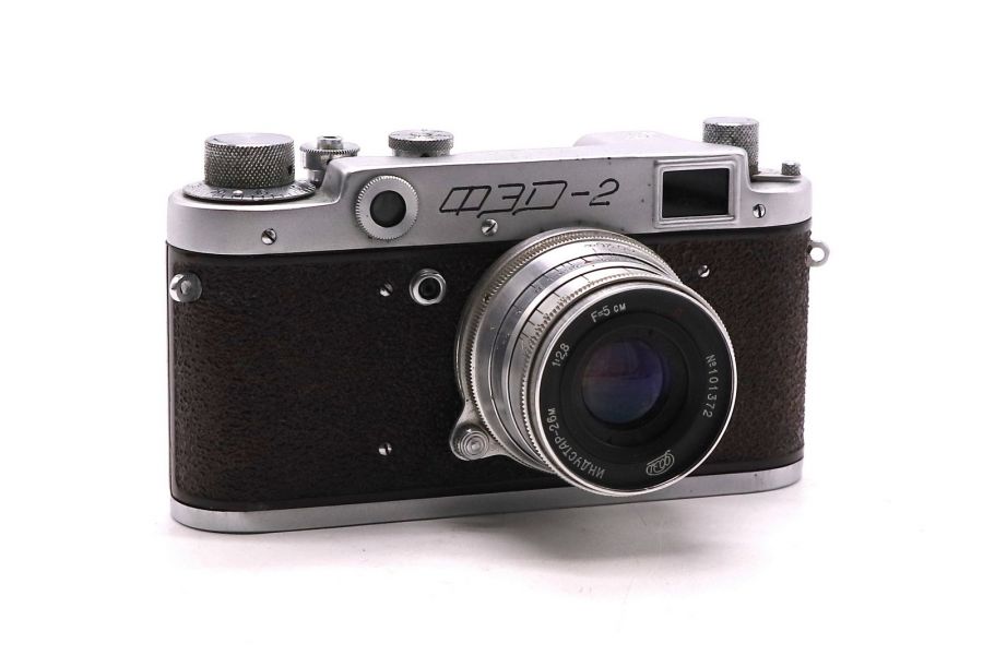 Редкий фотоаппарат Фэд 2 с красным корпусом (СССР)