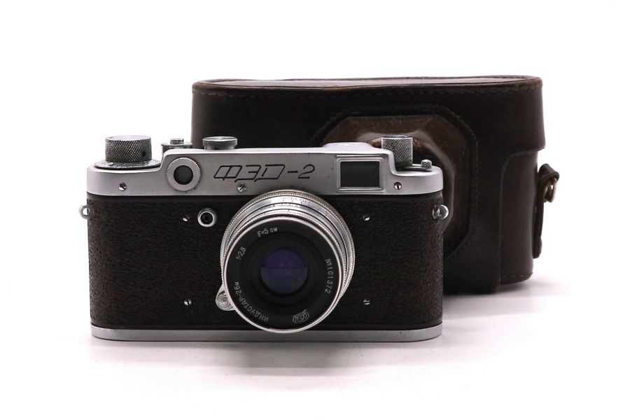 Редкий фотоаппарат Фэд 2 с красным корпусом (СССР)