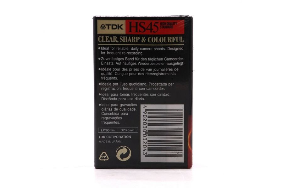 Видеокассета TDK HS45 для видеокамер формата VHS-C