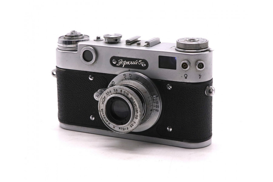 Фотоаппарат Зоркий 5 + Индустар-50 тубусный (СССР)