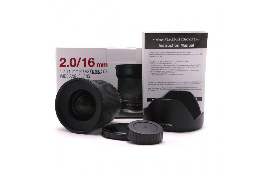 Samyang 16mm F/2 ED AS UMC CS for Nikon F в упаковке