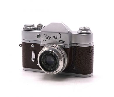 Фотокамера Зенит 3 + Индустар-50 (КМЗ) красный