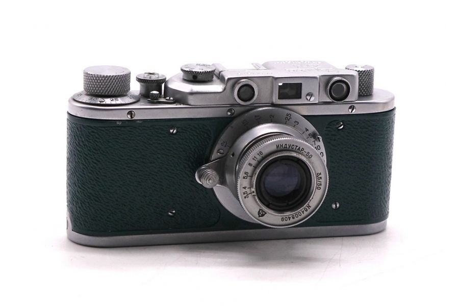 Фотокамера Зоркий / Zorki + Индустар 50 зеленый