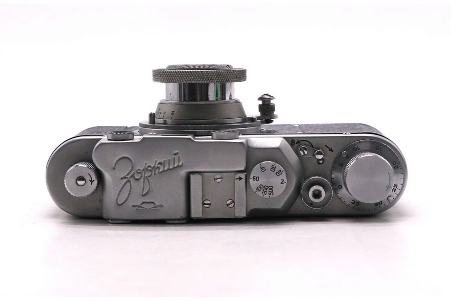 Фотоаппарат пленочный Зоркий + Индустар 50 синий