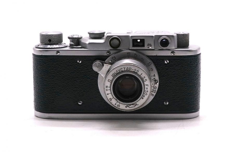 Фотоаппарат Зоркий + Индустар 22 П зеленый