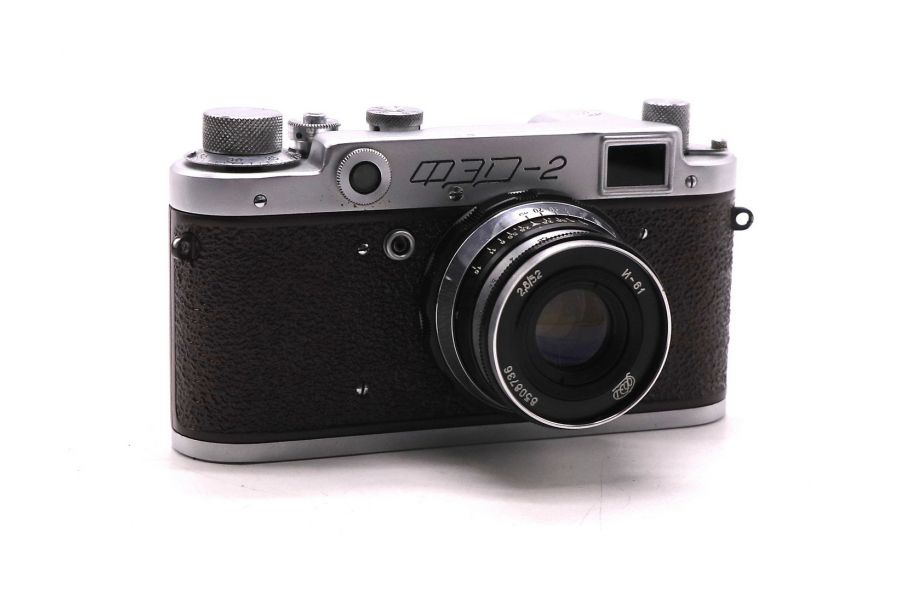 Советская камера Фэд 2 + Индустар-61 коричневый