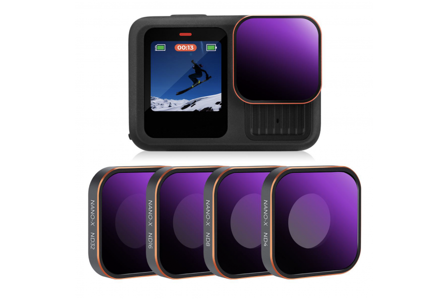 Набор фильтров K&F Concept (ND4, ND8, ND16, ND32) для GoPro Hero