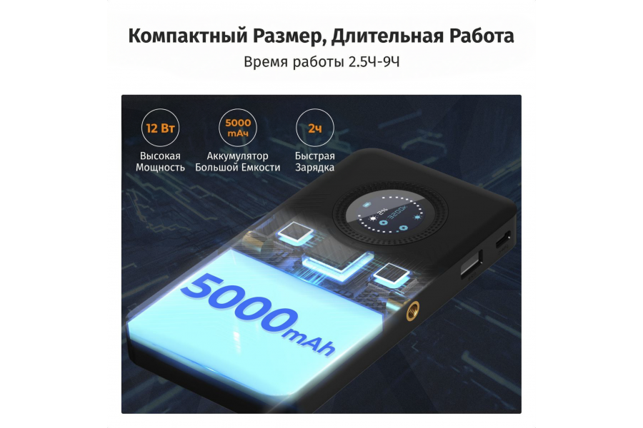 Осветитель K&F Concept KF34.052 10W RGB Компактный