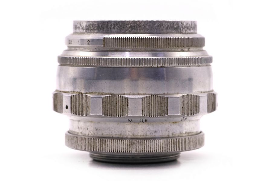 Советский объектив Юпитер-9 2/85 М39 silver зерк