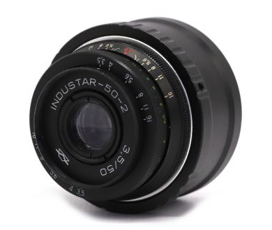 Винтажный Индустар-50-2 f/3.5 50mm + Адаптер Sony E/FE — Резкий боке!