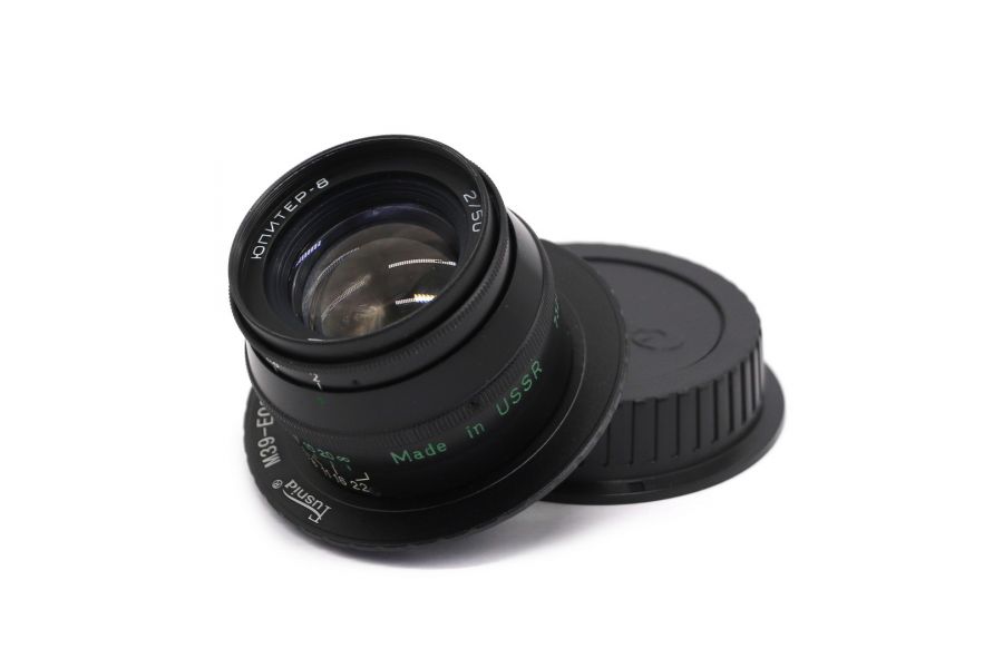 Винтажный Юпитер-8 f/2 50mm чёрный + адаптер Canon EF/EF-S — Ламповый портретник!