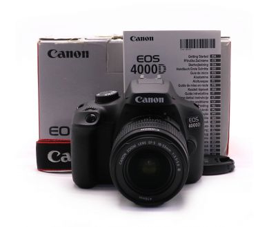 Canon EOS 4000D kit в упаковке (пробег 1355 кадров)