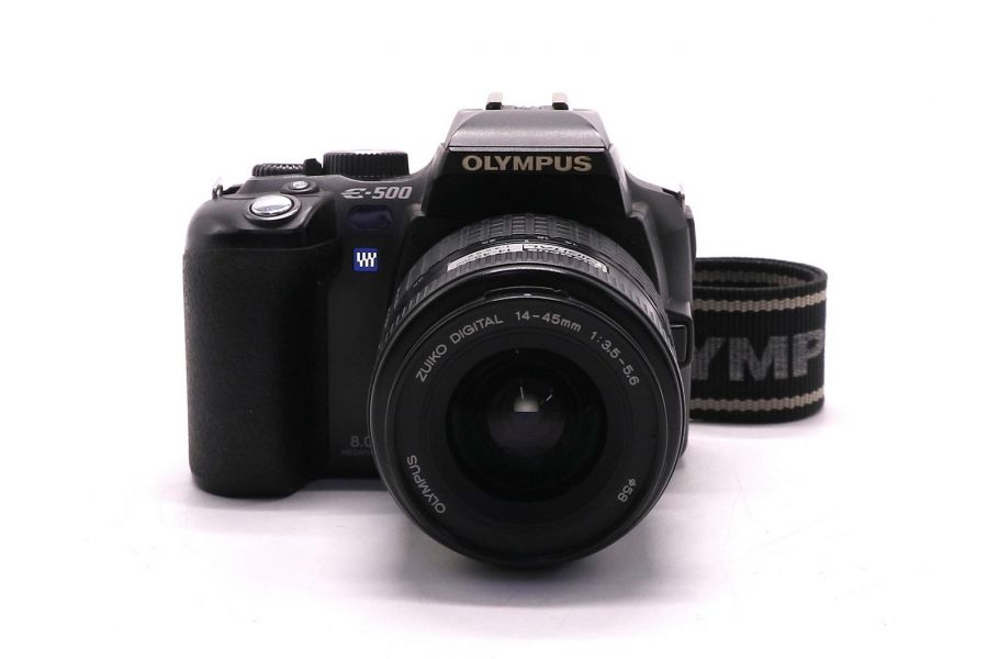 Olympus E-500 kit 14-45mm f/3.5-5.6 (пробег неизвестен)