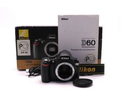 Nikon D60 body в упаковке (пробег 20425 кадров)