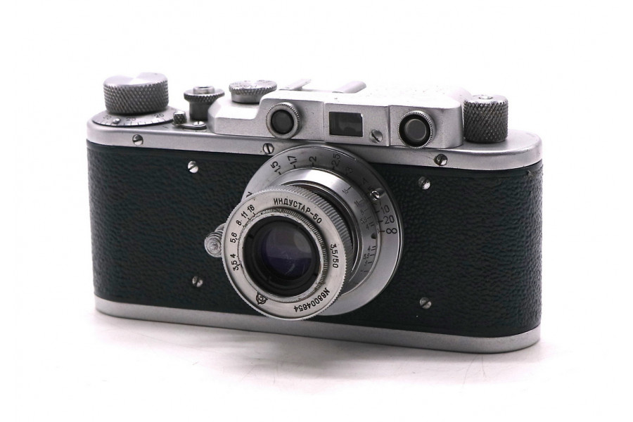 Фотоаппарат зеленый Зоркий + Индустар 50
