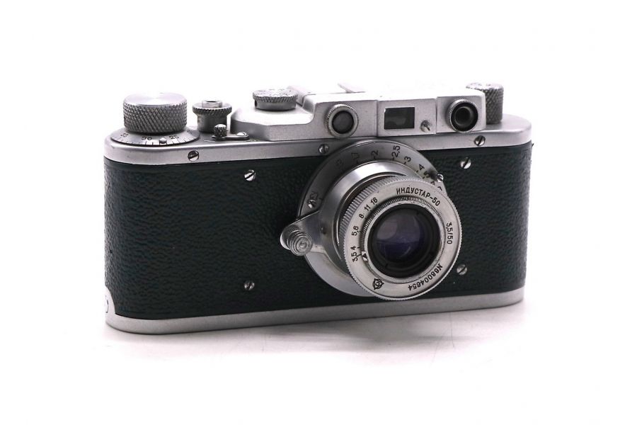 Фотоаппарат зеленый Зоркий + Индустар 50