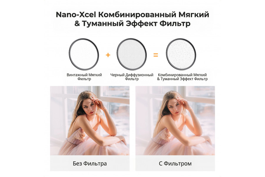 Светофильтр K&F Concept Nano-X Balck magic filter 67mm