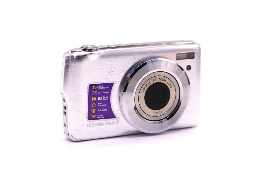 Цифровая компактная фотокамера 15mp silver