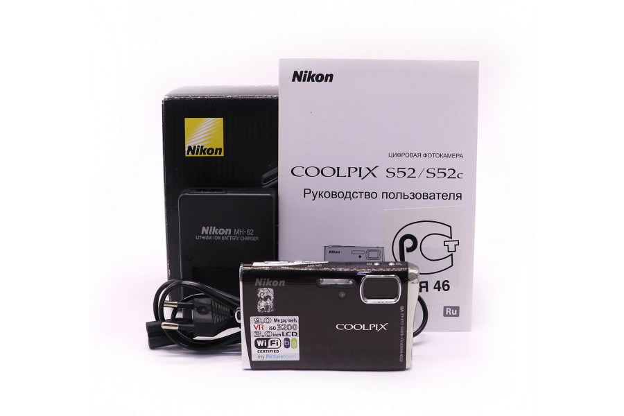 Цифровой фотоаппарат Nikon Coolpix S52c в упаковке