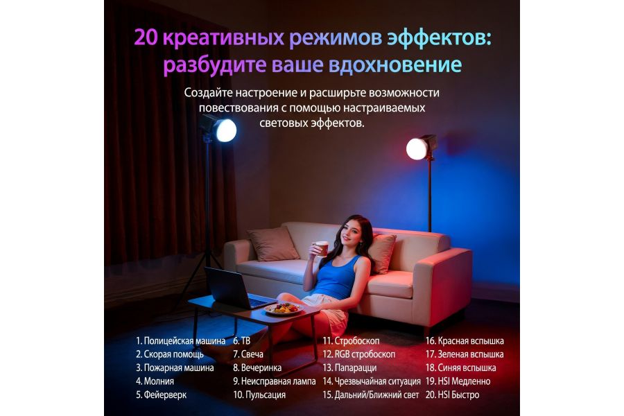 Осветитель Ulanzi C60 RGB 60W L277 2500–6500K