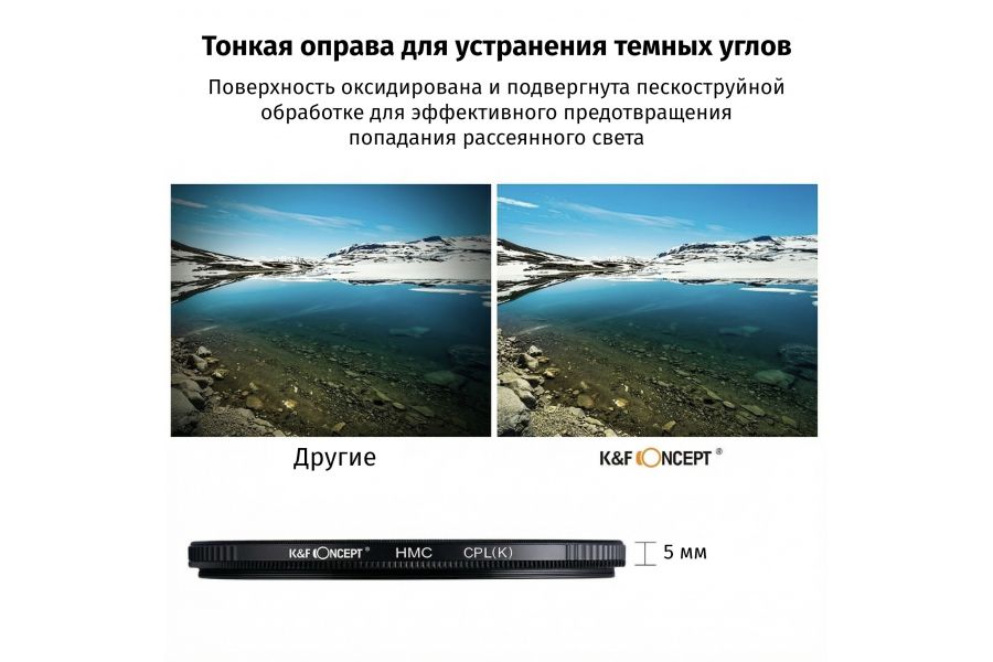 Светофильтр K&F Concept Nano-Klear HMC CPL 49mm