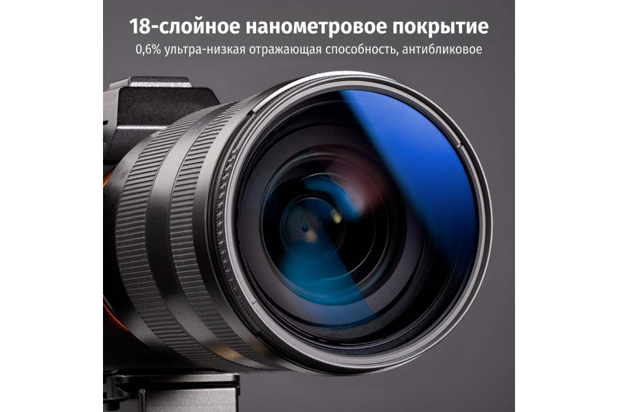 Светофильтр K&F Concept Nano-Klear HMC CPL 82mm