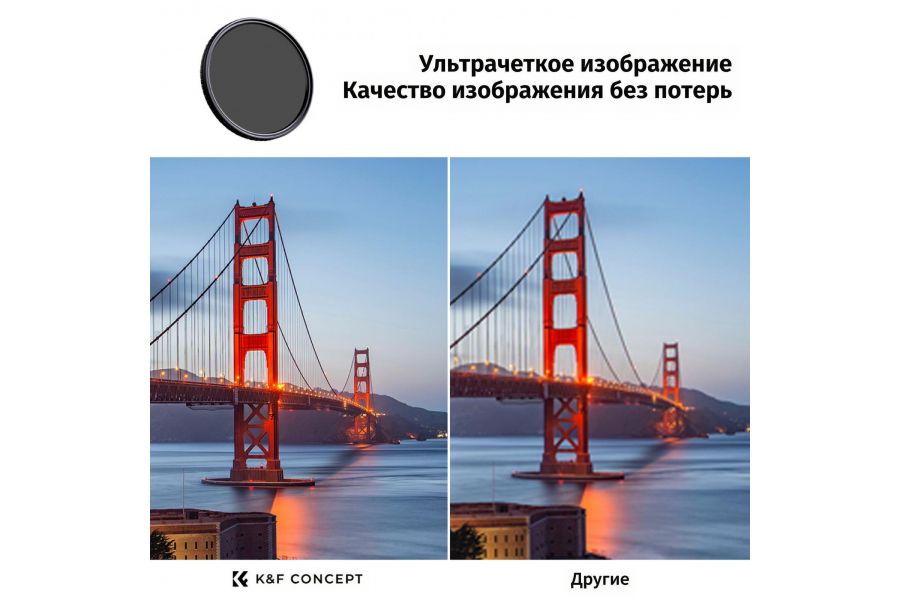 Светофильтр K&F Concept Nano-X ND2-ND32 58mm KF01.1059