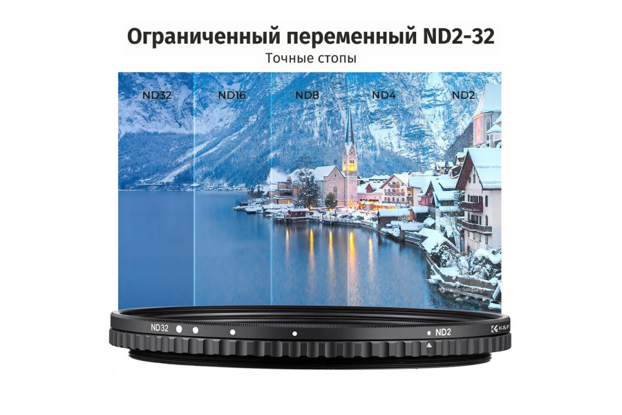 Светофильтр K&F Concept Nano-X ND2-ND32 72mm KF01.1062
