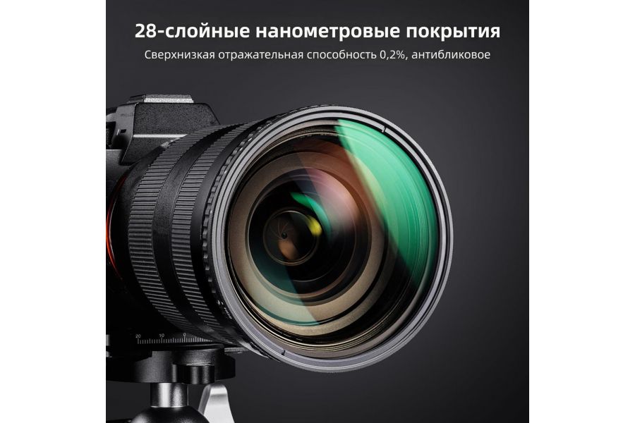 Светофильтр K&F Concept Nano-X ND2-ND32 82mm KF01.1064