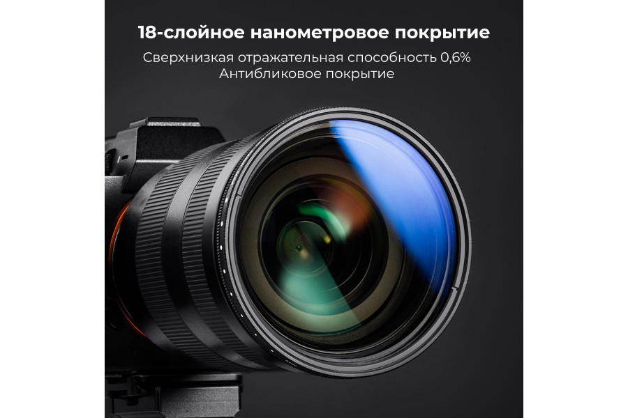 Светофильтр K&F Concept NANO-K ND2-400 HMC 37mm