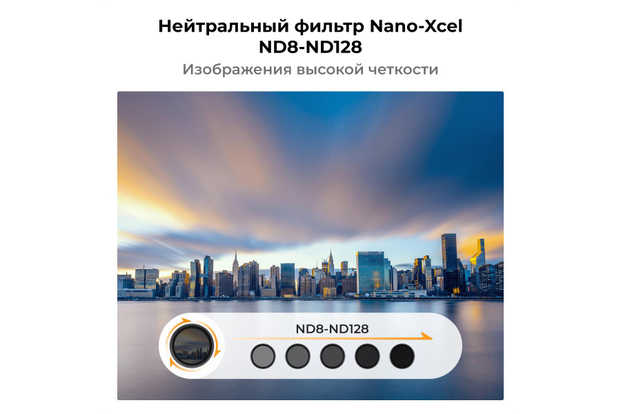 Светофильтр K&F Concept 37mm NANO-X ND8-128 (3-7 Stop)