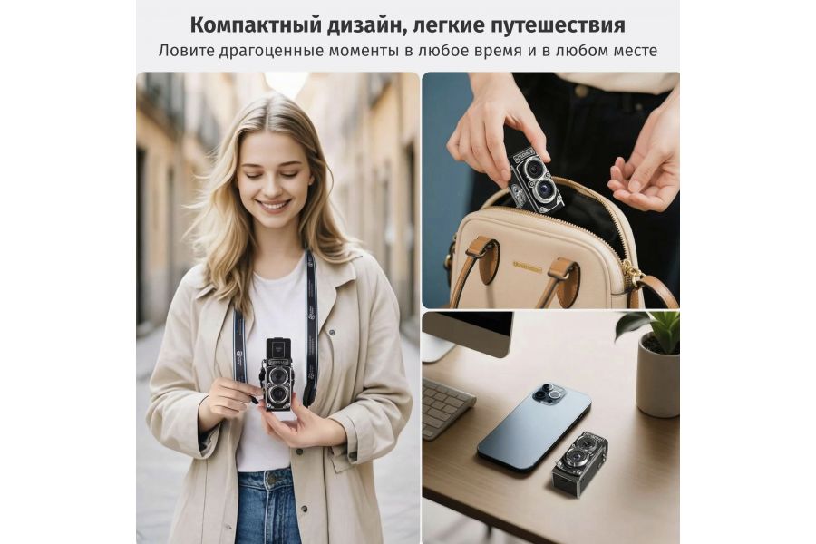 Фотокамера в ретро стиле CHUZHAO M1 HD 1080P 12 МП