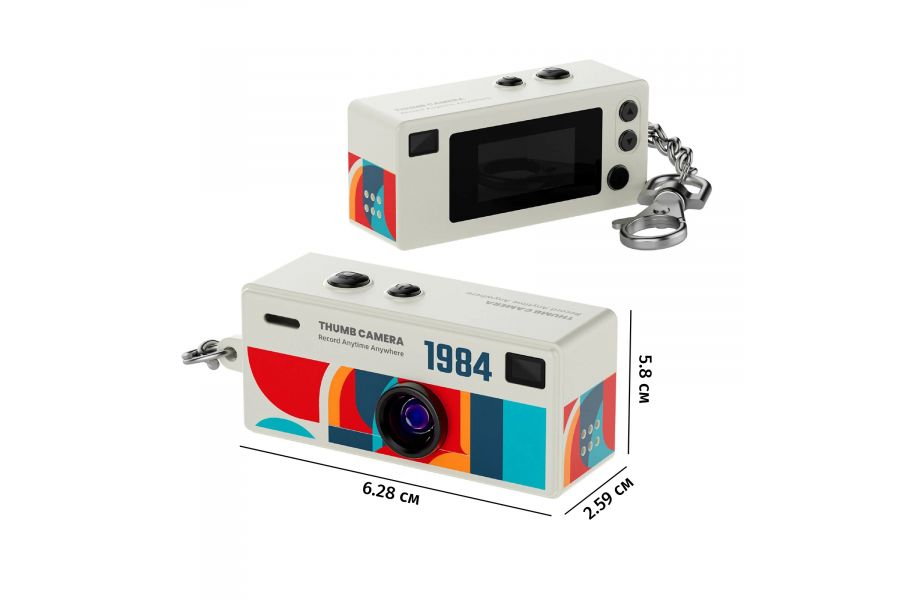 Ретро фотоппарат G6 Thumb camera 1080P HD Красный