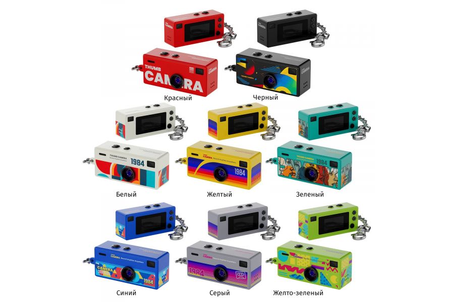 Ретро фотоппара G6 Thumb camera 1080P HD Черный