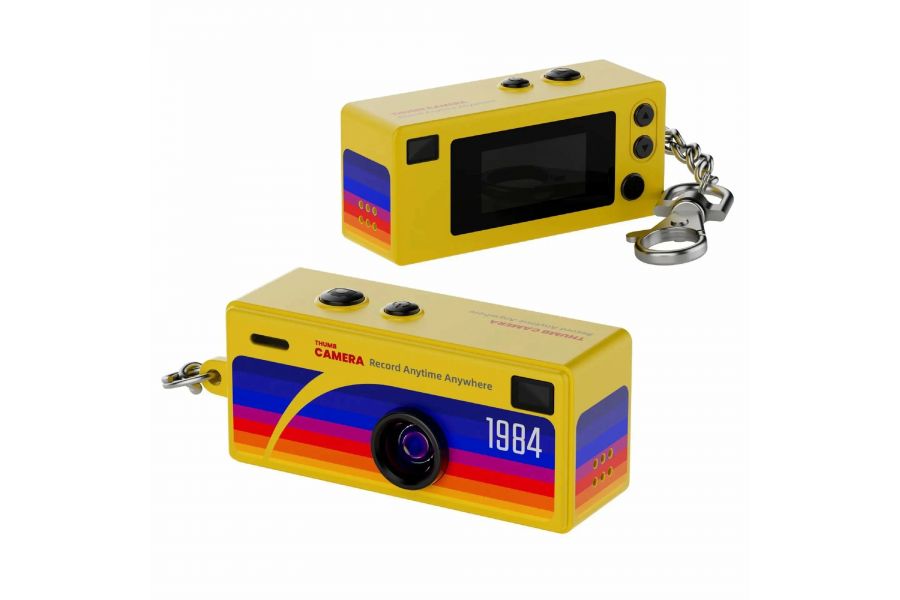 Ретро фотоппарат G6 Thumb camera 1080P HD Желтый